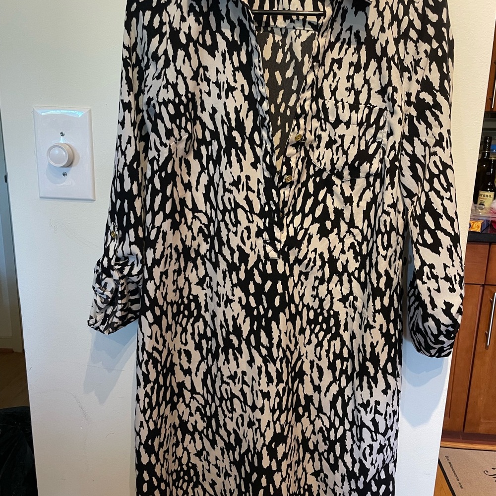 Black and White Patterned Dress